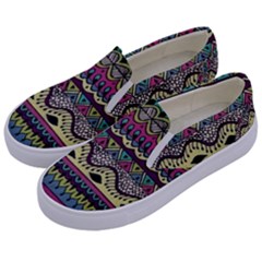 Aztec Design Kids  Canvas Slip Ons by nateshop