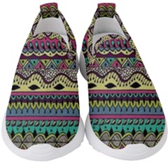 Aztec Design Kids  Slip On Sneakers by nateshop