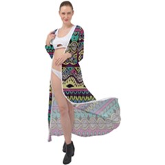 Aztec Design Maxi Chiffon Beach Wrap by nateshop