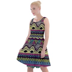 Aztec Design Knee Length Skater Dress by nateshop