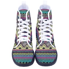 Aztec Design Men s High-top Canvas Sneakers