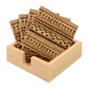 Aztec Design Bamboo Coaster Set View1