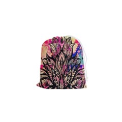 Aztec Flower Galaxy Drawstring Pouch (xs) by nateshop