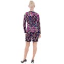 Aztec Flower Galaxy Button Long Sleeve Dress View2