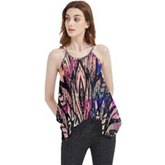 Aztec Flower Galaxy Flowy Camisole Tank Top by nateshop