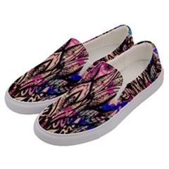 Aztec Flower Galaxy Men s Canvas Slip Ons by nateshop