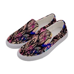 Aztec Flower Galaxy Women s Canvas Slip Ons by nateshop