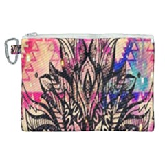 Aztec Flower Galaxy Canvas Cosmetic Bag (xl) by nateshop