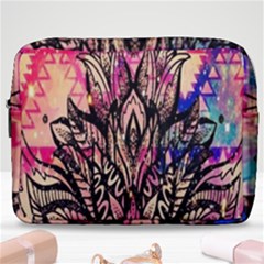 Aztec Flower Galaxy Make Up Pouch (large) by nateshop