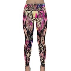 Aztec Flower Galaxy Lightweight Velour Classic Yoga Leggings by nateshop