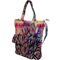 Aztec Flower Galaxy Shoulder Tote Bag by nateshop