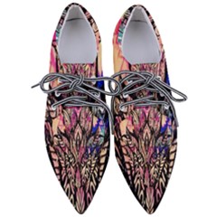 Aztec Flower Galaxy Pointed Oxford Shoes by nateshop