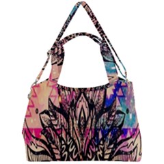 Aztec Flower Galaxy Double Compartment Shoulder Bag by nateshop