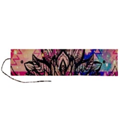 Aztec Flower Galaxy Roll Up Canvas Pencil Holder (l) by nateshop