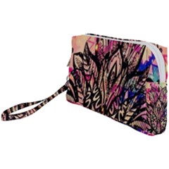 Aztec Flower Galaxy Wristlet Pouch Bag (small) by nateshop