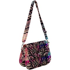 Aztec Flower Galaxy Saddle Handbag by nateshop