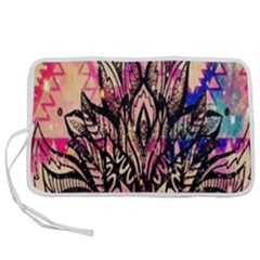 Aztec Flower Galaxy Pen Storage Case (l) by nateshop