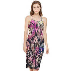 Aztec Flower Galaxy Bodycon Cross Back Summer Dress by nateshop