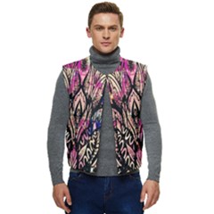 Aztec Flower Galaxy Men s Button Up Puffer Vest	 by nateshop