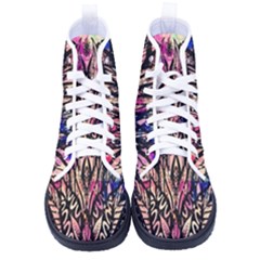 Aztec Flower Galaxy Men s High-top Canvas Sneakers