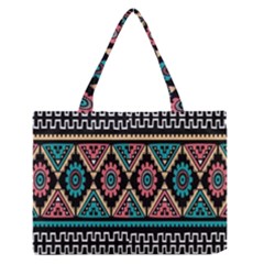 Aztec Wallpaper Zipper Medium Tote Bag by nateshop