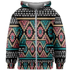 Aztec Wallpaper Kids  Zipper Hoodie Without Drawstring by nateshop