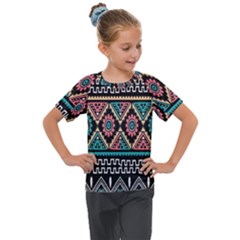 Aztec Wallpaper Kids  Mesh Piece T-shirt