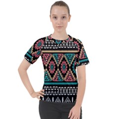 Aztec Wallpaper Women s Sport Raglan T-shirt