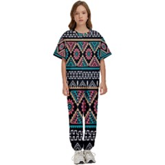 Aztec Wallpaper Kids  T-shirt And Pants Sports Set by nateshop