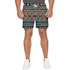 Aztec Wallpaper Men s Runner Shorts by nateshop