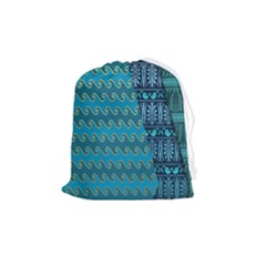 Aztec, Batik Drawstring Pouch (medium) by nateshop