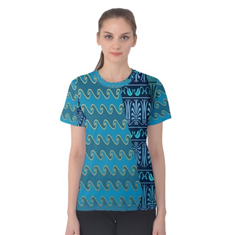 Aztec, Batik Women s Cotton T-shirt by nateshop