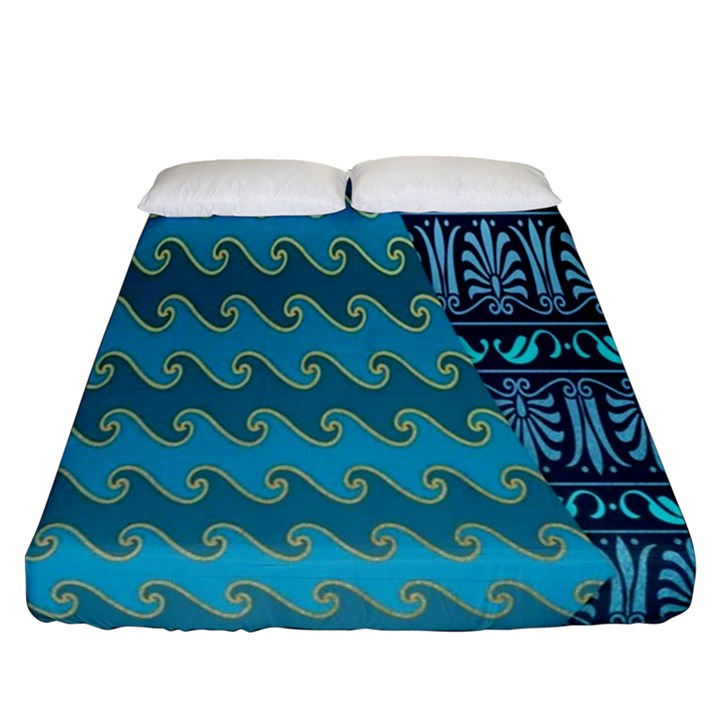 Aztec, Batik Fitted Sheet (Queen Size)