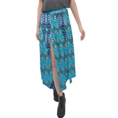 Aztec, Batik Velour Split Maxi Skirt by nateshop