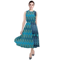 Aztec, Batik Round Neck Boho Dress by nateshop