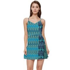 Aztec, Batik Short Frill Dress by nateshop