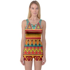 Aztec One Piece Boyleg Swimsuit by nateshop