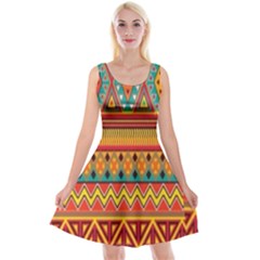 Aztec Reversible Velvet Sleeveless Dress by nateshop