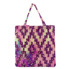 Cute Glitter Aztec Design Grocery Tote Bag by nateshop