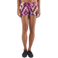 Cute Glitter Aztec Design Yoga Shorts by nateshop