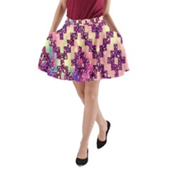 Cute Glitter Aztec Design A-line Pocket Skirt by nateshop