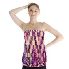 Cute Glitter Aztec Design Strapless Top by nateshop