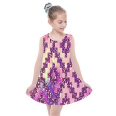 Cute Glitter Aztec Design Kids  Summer Dress by nateshop