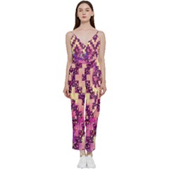 Cute Glitter Aztec Design V-neck Camisole Jumpsuit by nateshop