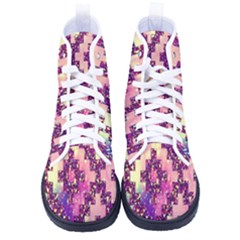 Cute Glitter Aztec Design Women s High-top Canvas Sneakers by nateshop