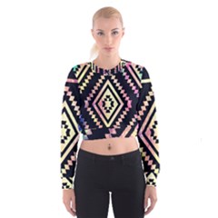 Cute Neon Aztec Galaxy Cropped Sweatshirt by nateshop