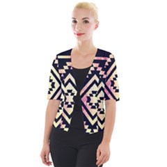 Cute Neon Aztec Galaxy Cropped Button Cardigan by nateshop