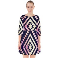 Cute Neon Aztec Galaxy Smock Dress by nateshop