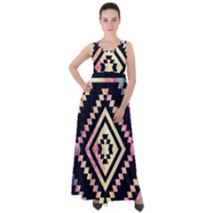 Cute Neon Aztec Galaxy Empire Waist Velour Maxi Dress by nateshop