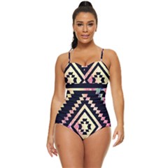 Cute Neon Aztec Galaxy Retro Full Coverage Swimsuit by nateshop